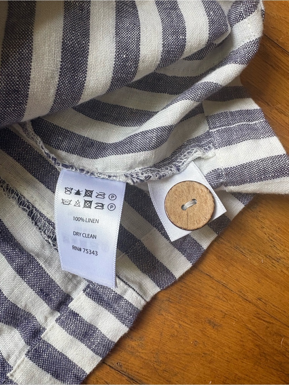 British Khaki 100% Linen Striped Blazer - Picture 5 of 9